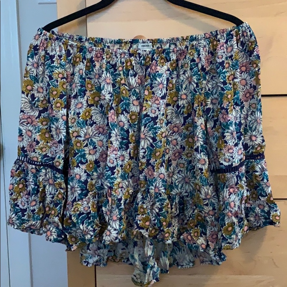 Off the shoulder floral top